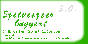 szilveszter ongyert business card